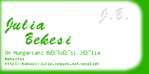 julia bekesi business card